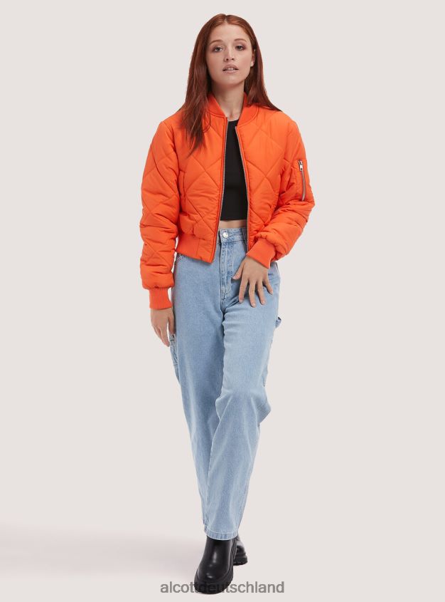 Kleidung de Alcott Frauen Kurze Bomberjacke mit recycelter Wattierung br2 braun mittel 88J68R221