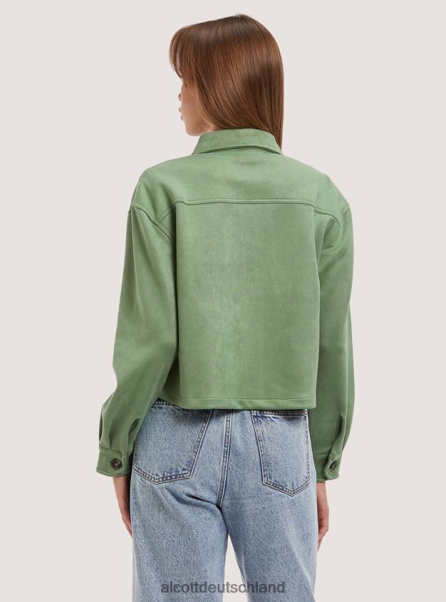 Kleidung de Alcott Frauen Kurze Hemdjacke aus Wildleder bg3 beige hell 88J68R289