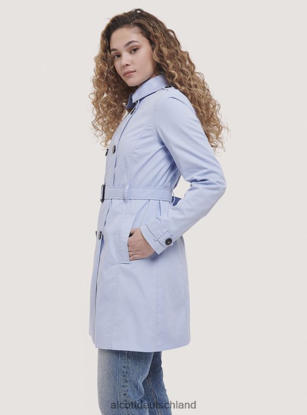 Kleidung de Alcott Frauen Weicher Trenchcoat mit Gürtel Beige 88J68R460