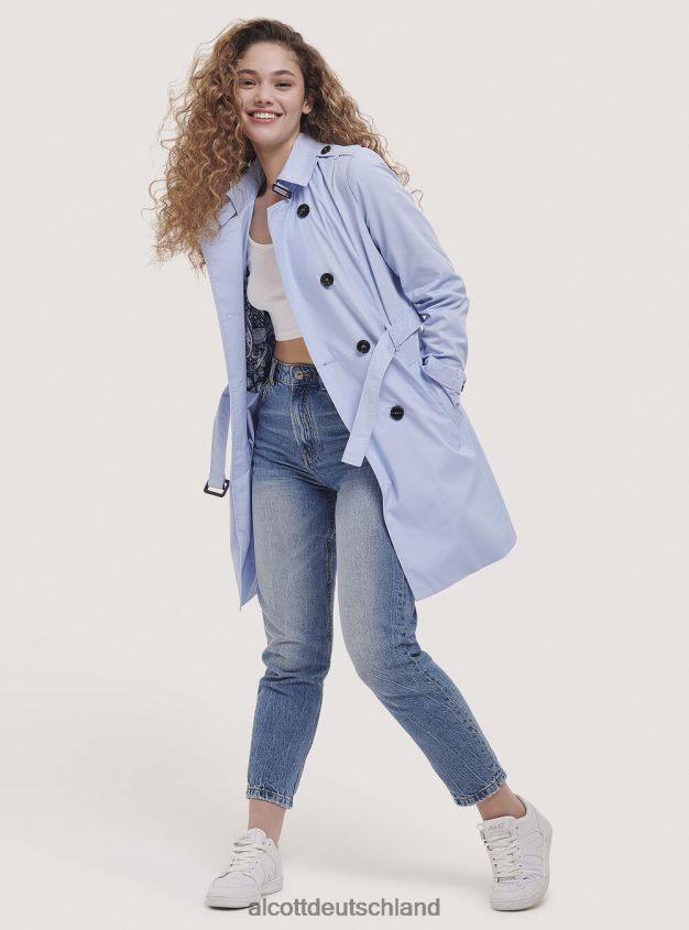Kleidung de Alcott Frauen Weicher Trenchcoat mit Gürtel Beige 88J68R460
