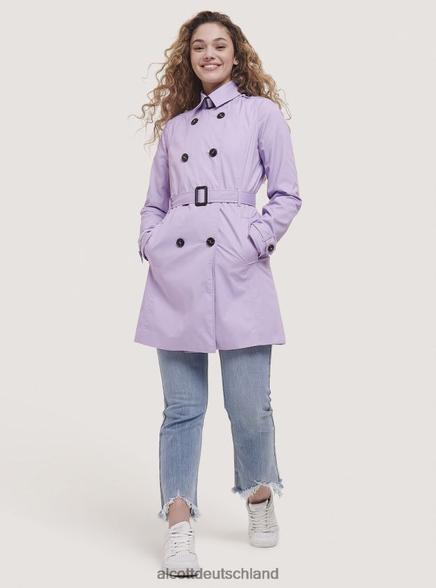 Kleidung de Alcott Frauen Weicher Trenchcoat mit Gürtel Beige 88J68R519