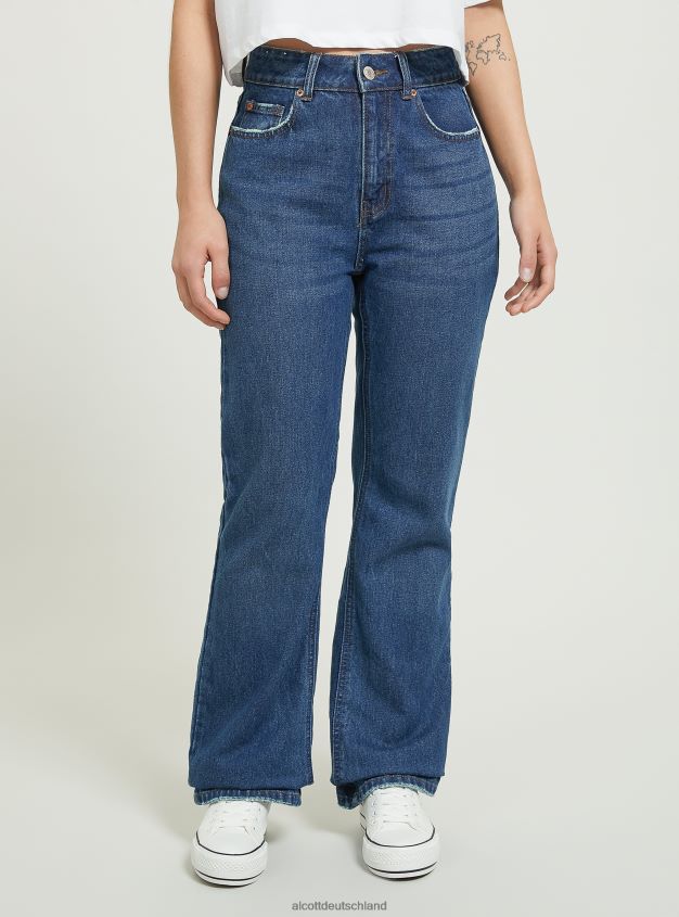 Kleidung de Alcott Frauen Bootcut-Jeans d006 azurblau 88J68R358
