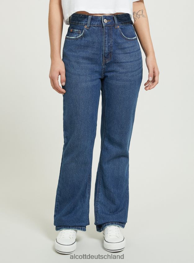 Kleidung de Alcott Frauen Bootcut-Jeans d006 azurblau 88J68R358