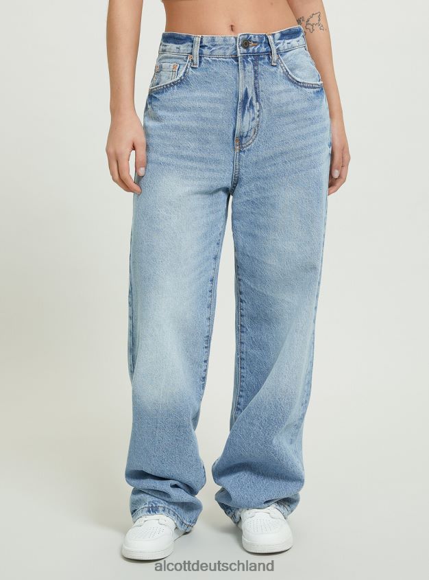 Kleidung de Alcott Frauen Jeans mit lockerer Passform d006 azurblau 88J68R42