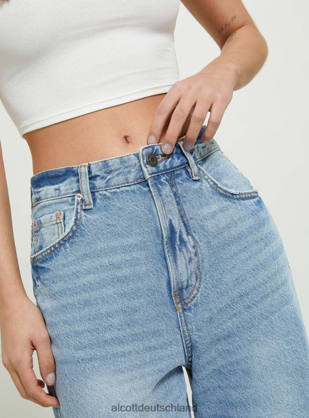 Kleidung de Alcott Frauen Jeans mit lockerer Passform d006 azurblau 88J68R42