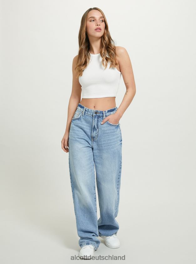 Kleidung de Alcott Frauen Jeans mit lockerer Passform d006 azurblau 88J68R42