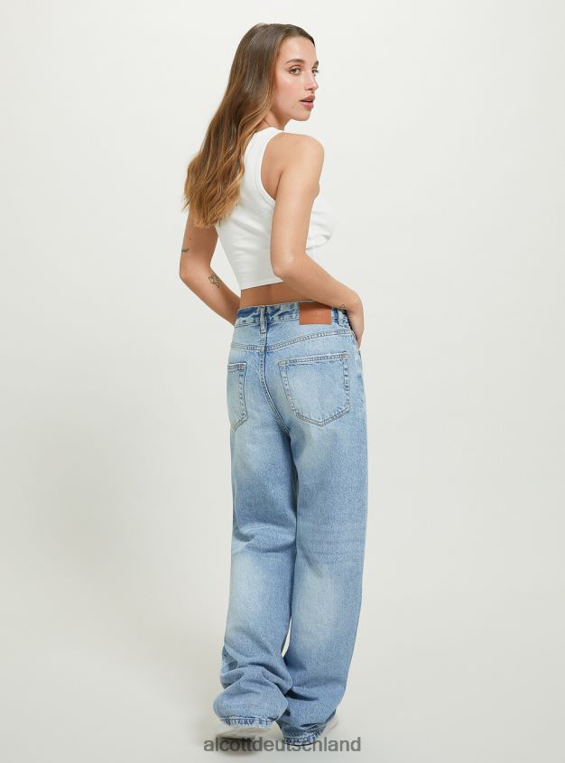Kleidung de Alcott Frauen Jeans mit lockerer Passform d006 azurblau 88J68R42