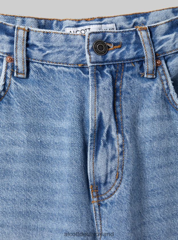 Kleidung de Alcott Frauen Jeans mit lockerer Passform d006 azurblau 88J68R42