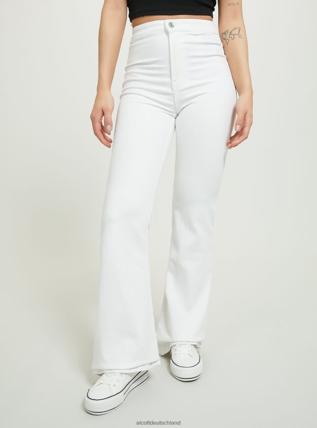 Kleidung de Alcott Frauen Jeggings mit ausgestellter hoher Taille d002 mitteldunkelblau 88J68R143