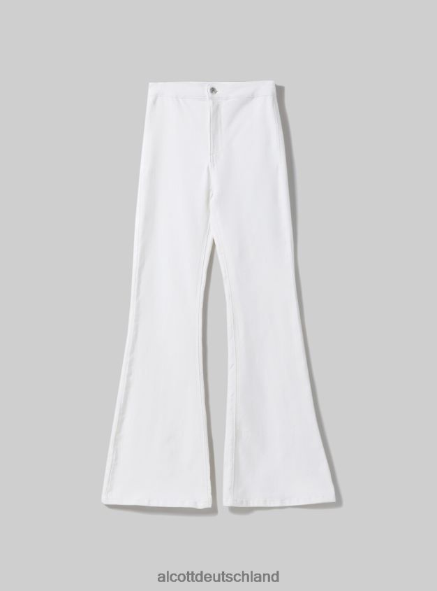 Kleidung de Alcott Frauen Jeggings mit ausgestellter hoher Taille d002 mitteldunkelblau 88J68R143