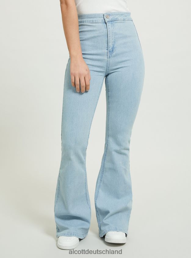 Kleidung de Alcott Frauen Jeggings mit ausgestellter hoher Taille d002 mitteldunkelblau 88J68R338
