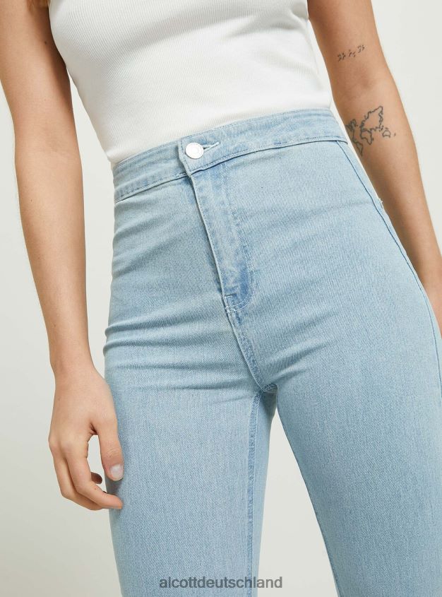 Kleidung de Alcott Frauen Jeggings mit ausgestellter hoher Taille d002 mitteldunkelblau 88J68R338