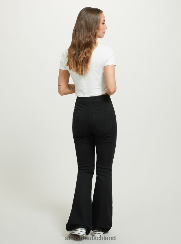 Kleidung de Alcott Frauen Jeggings mit ausgestellter hoher Taille d002 mitteldunkelblau 88J68R64