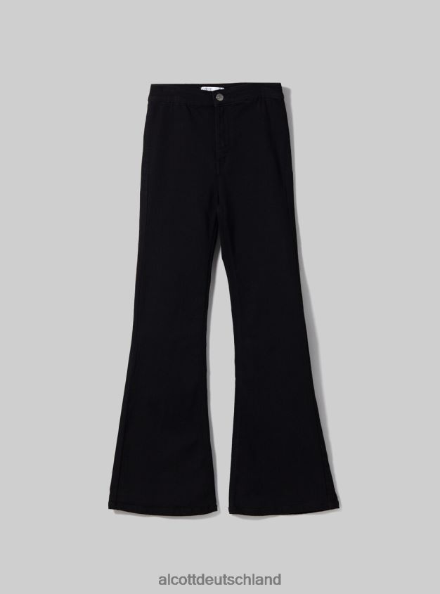 Kleidung de Alcott Frauen Jeggings mit ausgestellter hoher Taille d002 mitteldunkelblau 88J68R64