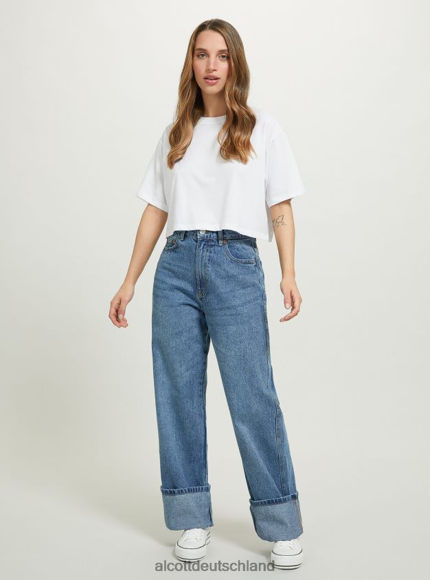 Kleidung de Alcott Frauen Regular-Fit-Jeans mit Bundfalte d005 hellblau 88J68R109