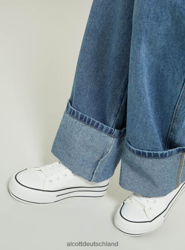 Kleidung de Alcott Frauen Regular-Fit-Jeans mit Bundfalte d005 hellblau 88J68R109