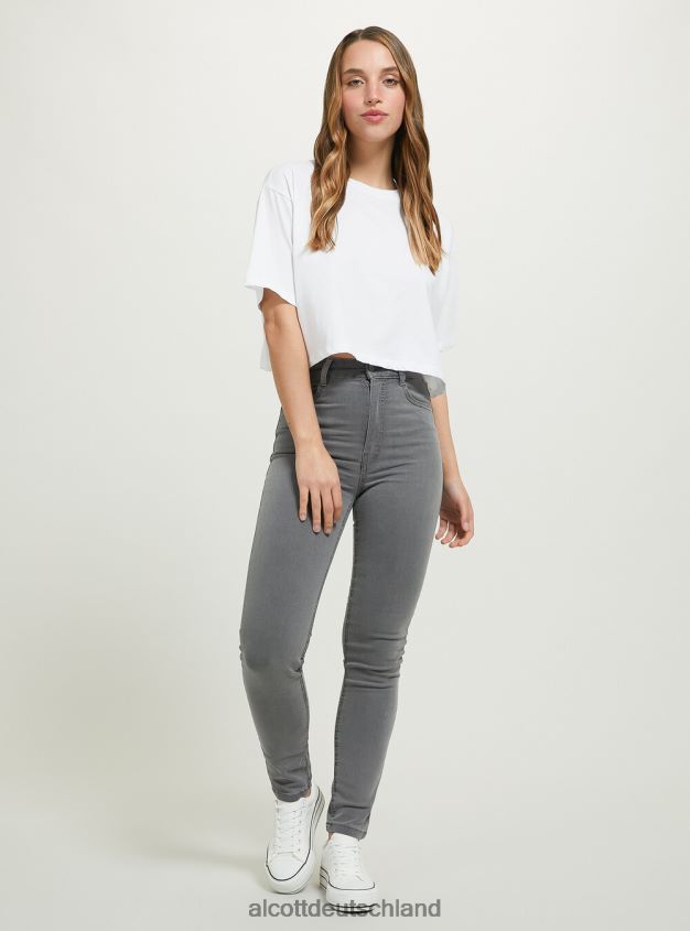 Kleidung de Alcott Frauen Skinny-Fit-Jeans mit hoher Taille d002 mitteldunkelblau 88J68R121