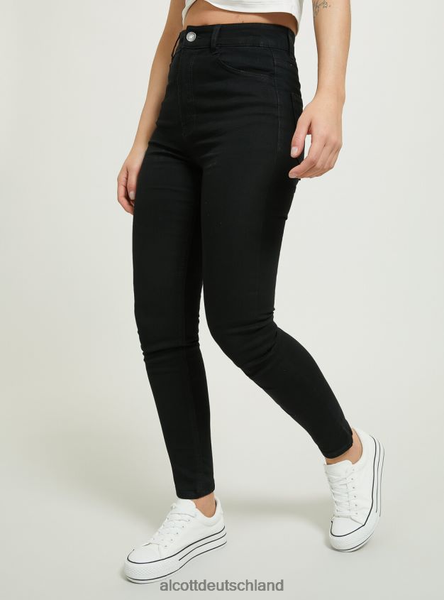 Kleidung de Alcott Frauen Skinny-Fit-Jeans mit hoher Taille d002 mitteldunkelblau 88J68R192