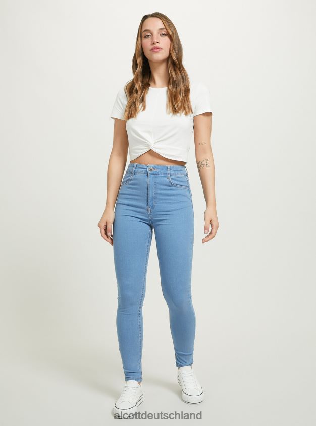 Kleidung de Alcott Frauen Skinny-Fit-Jeans mit hoher Taille d002 mitteldunkelblau 88J68R512