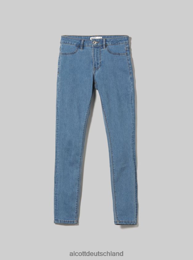 Kleidung de Alcott Frauen Super-Skinny-Jeans mit hohem Bund aus Stretch-Denim d000 schwarz 88J68R243