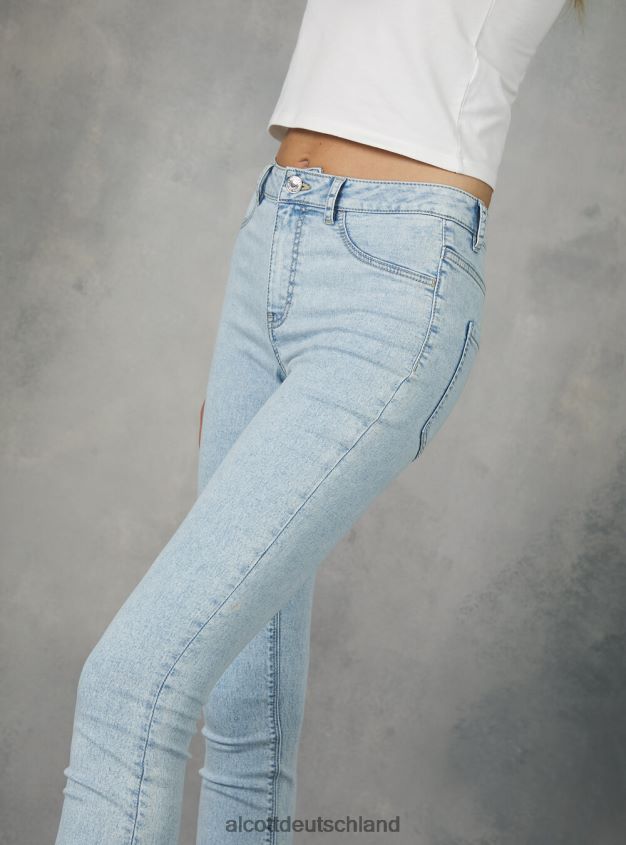 Kleidung de Alcott Frauen Super-Skinny-Jeans mit hohem Bund aus Stretch-Denim d000 schwarz 88J68R461