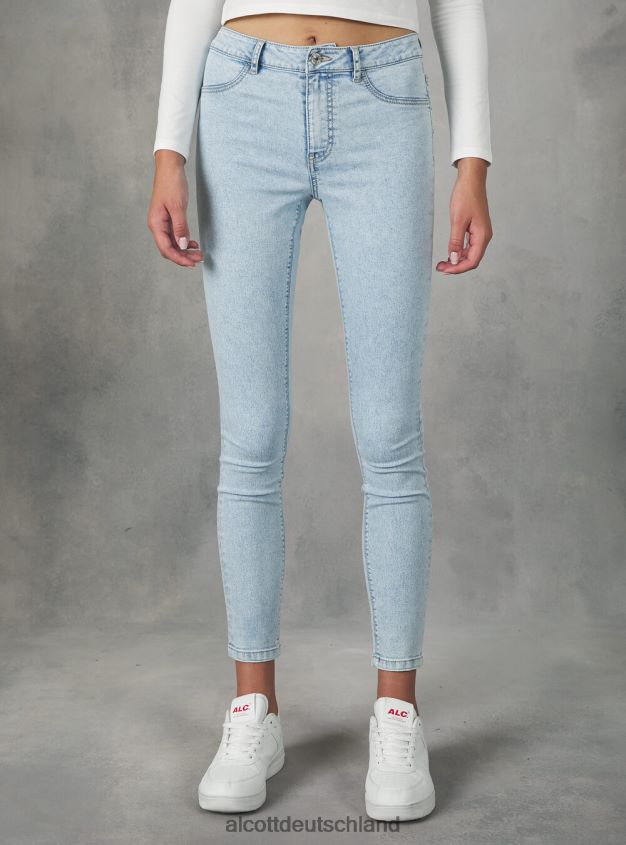Kleidung de Alcott Frauen Super-Skinny-Jeans mit hohem Bund aus Stretch-Denim d000 schwarz 88J68R461