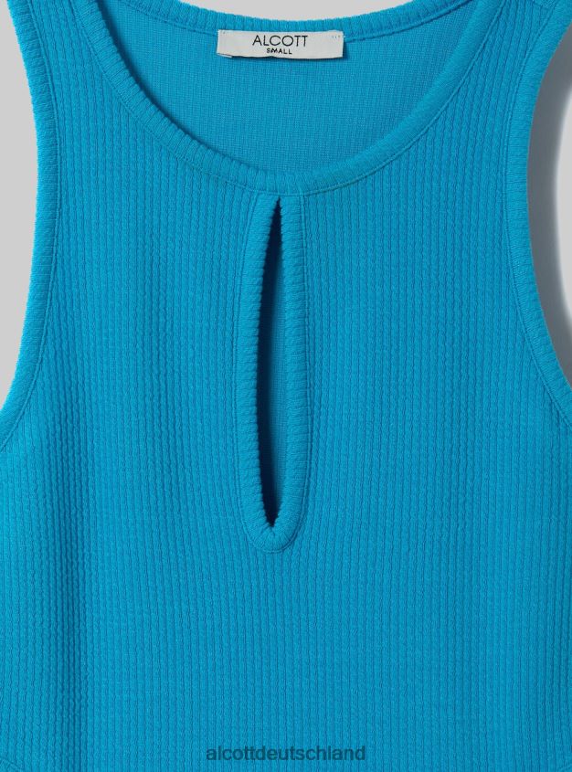 Kleidung de Alcott Frauen Cut-out-Kleid aus Rippstrick Ry2 Royale mittel 88J68R228