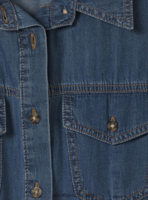 Kleidung de Alcott Frauen Vestito Chemisier aus Denim d003 mittelblau 88J68R110