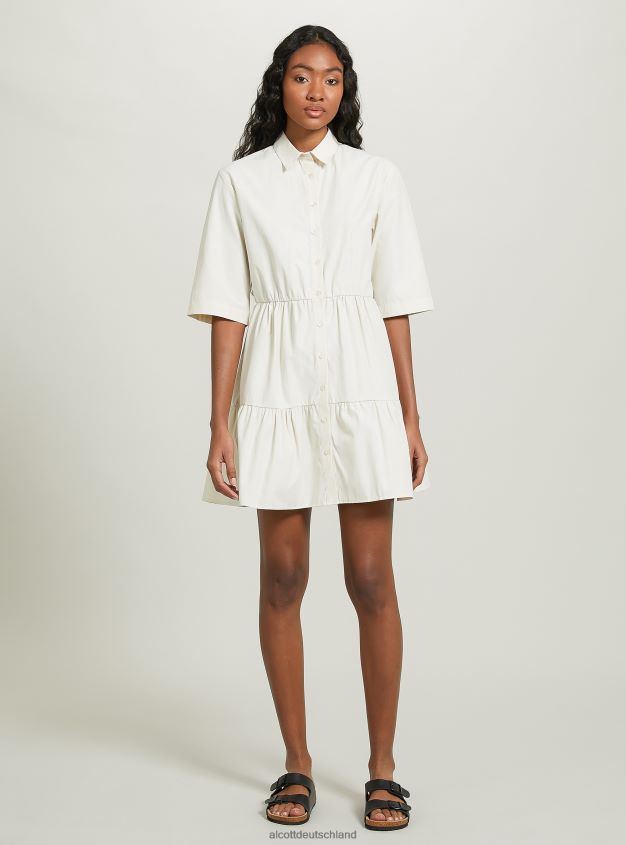 Kleidung de Alcott Frauen Vestito Chemisier aus Popeline bg3 beige hell 88J68R19