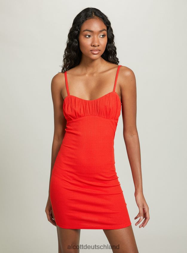 Kleidung de Alcott Frauen geripptes Minikleid wh1 naturweiß 88J68R167