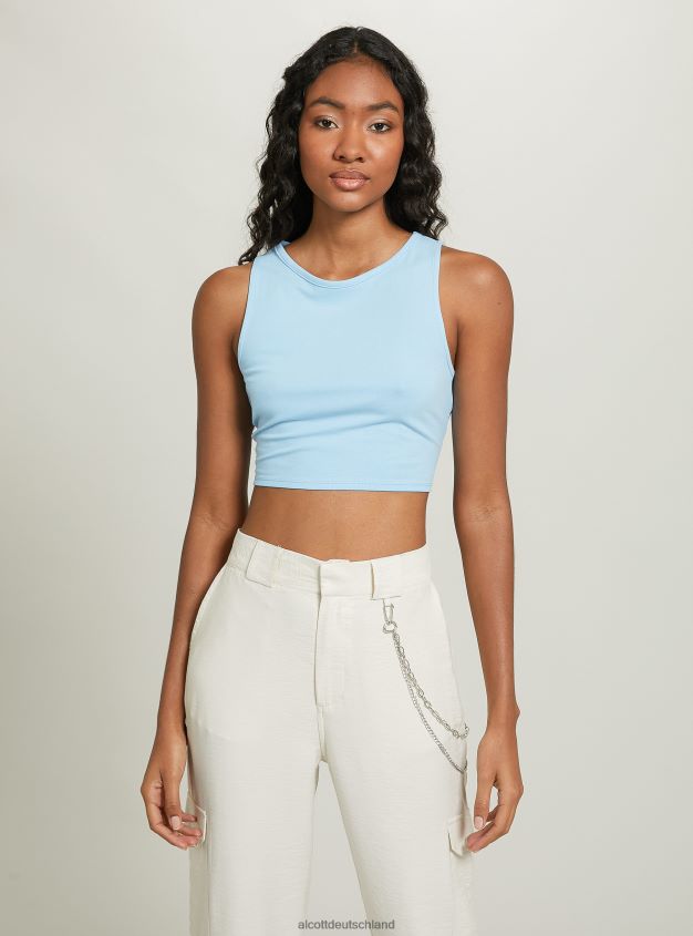 Kleidung de Alcott Frauen Crop-Top mit Schnürung wh2 weiß 88J68R275