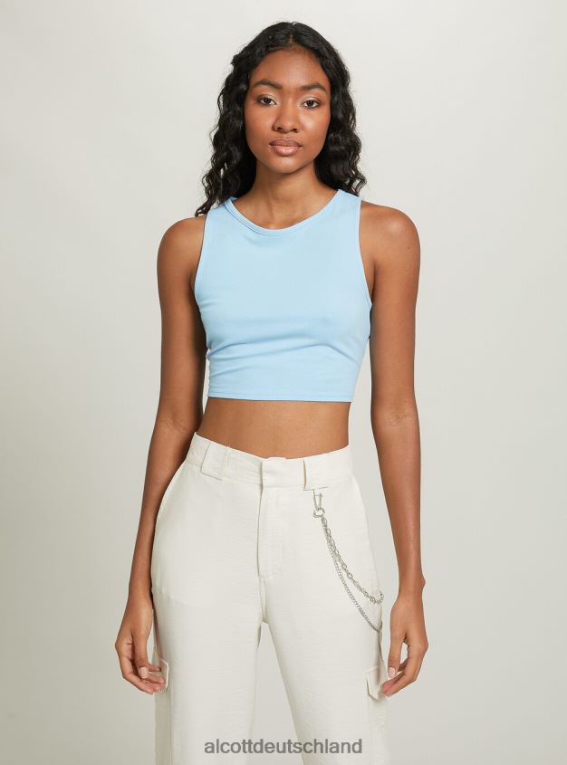 Kleidung de Alcott Frauen Crop-Top mit Schnürung wh2 weiß 88J68R275