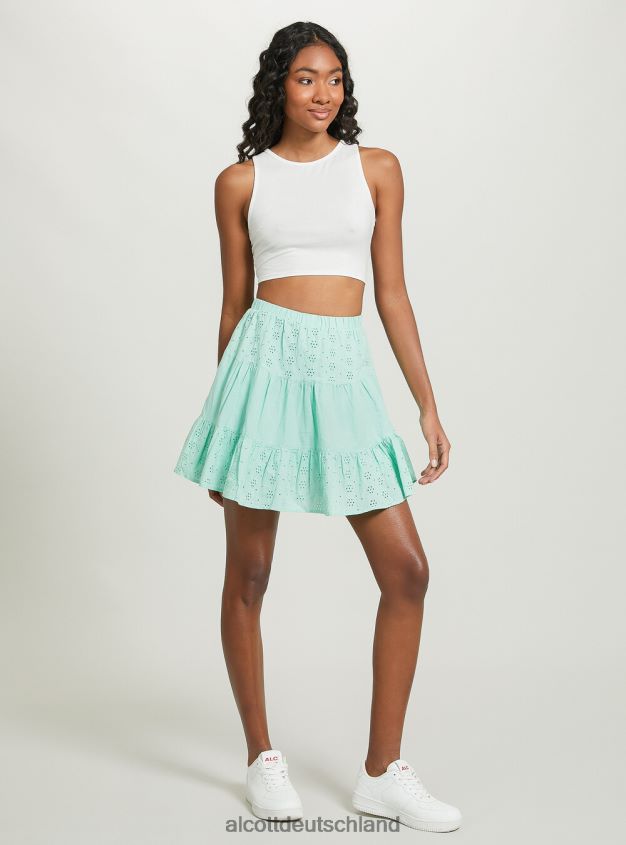 Kleidung de Alcott Frauen Crop-Top mit Schnürung wh2 weiß 88J68R2