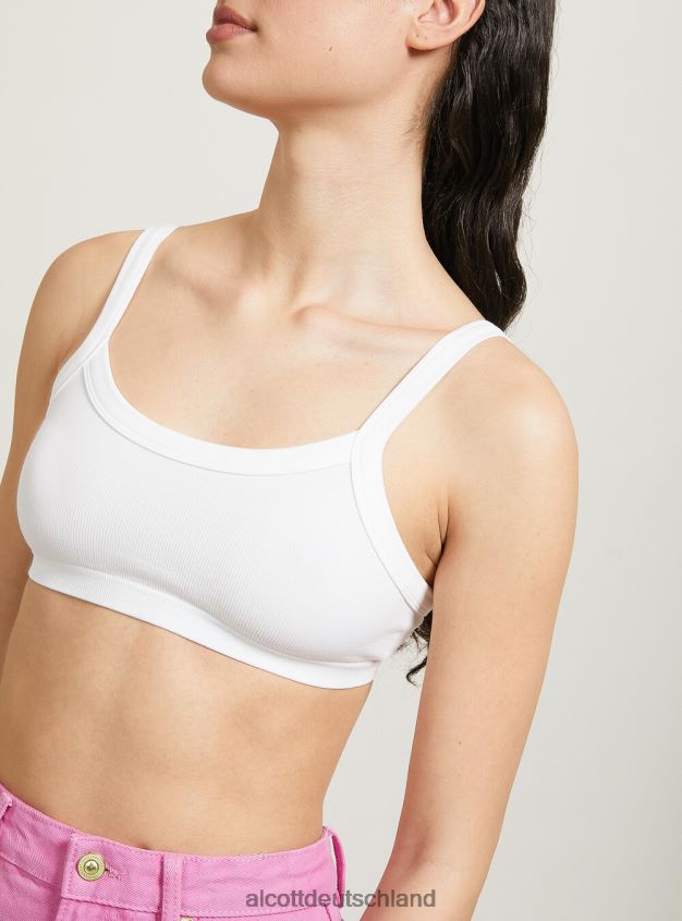 Kleidung de Alcott Frauen Geripptes Büstenhalter-Oberteil bk1 schwarz 88J68R246