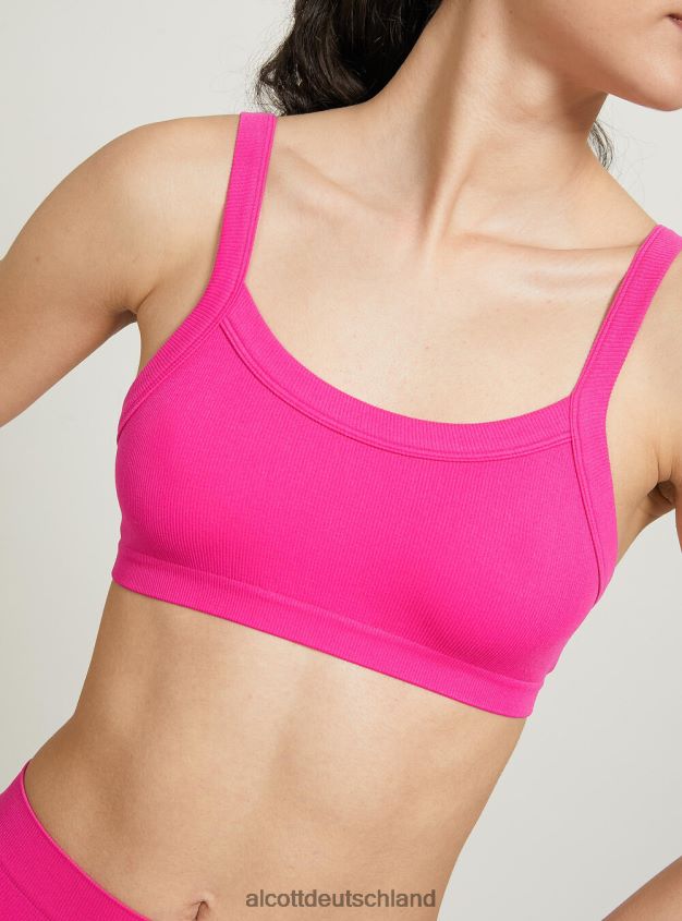 Kleidung de Alcott Frauen Geripptes Büstenhalter-Oberteil bk1 schwarz 88J68R271