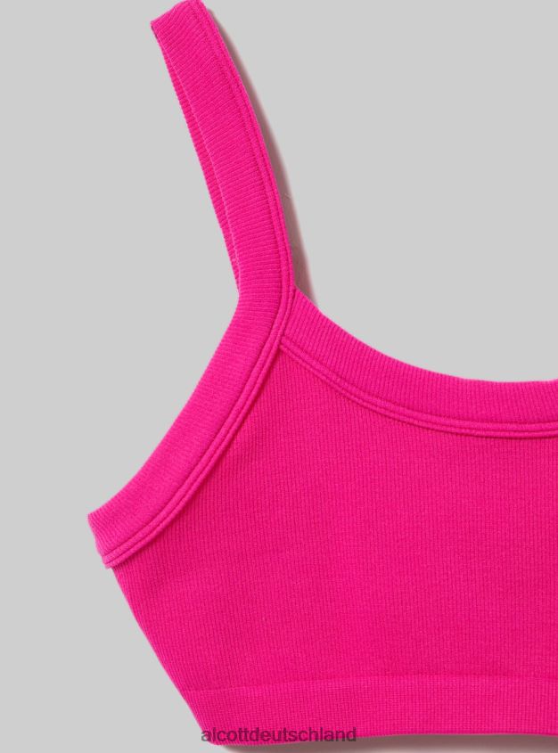 Kleidung de Alcott Frauen Geripptes Büstenhalter-Oberteil bk1 schwarz 88J68R271