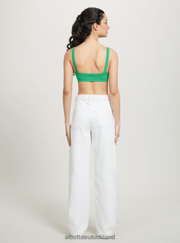 Kleidung de Alcott Frauen Geripptes Büstenhalter-Oberteil bk1 schwarz 88J68R319