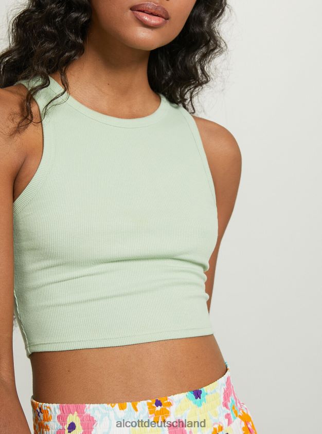 Kleidung de Alcott Frauen Kurzes Tanktop aus Baumwolle bk1 schwarz 88J68R194