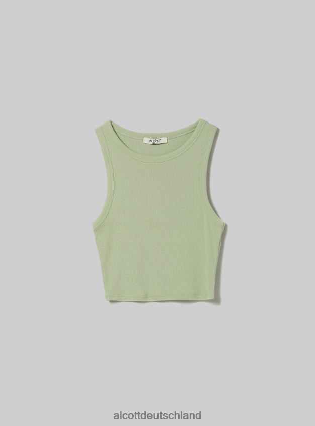 Kleidung de Alcott Frauen Kurzes Tanktop aus Baumwolle bk1 schwarz 88J68R194