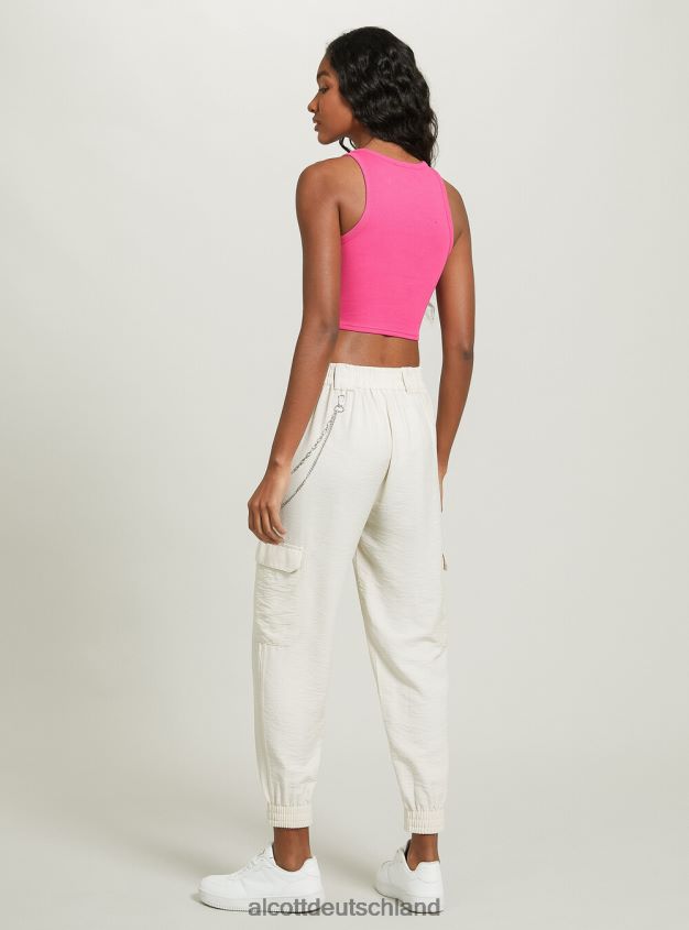 Kleidung de Alcott Frauen Kurzes Tanktop aus Baumwolle bk1 schwarz 88J68R291