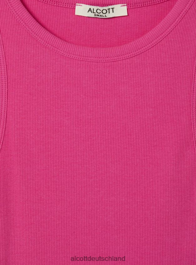 Kleidung de Alcott Frauen Kurzes Tanktop aus Baumwolle bk1 schwarz 88J68R291