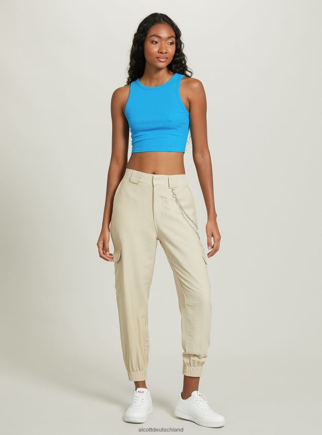 Kleidung de Alcott Frauen Kurzes Tanktop aus Baumwolle bk1 schwarz 88J68R406