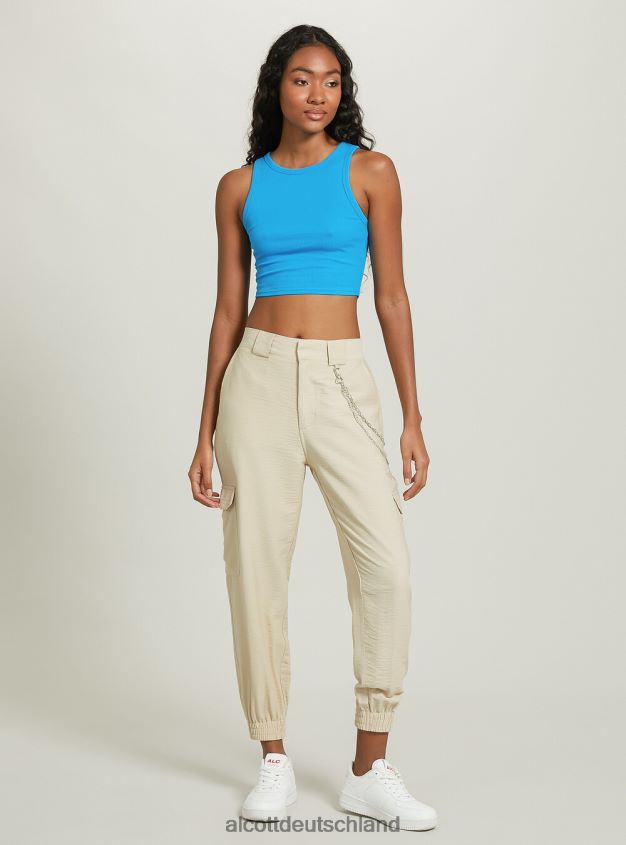 Kleidung de Alcott Frauen Kurzes Tanktop aus Baumwolle bk1 schwarz 88J68R406