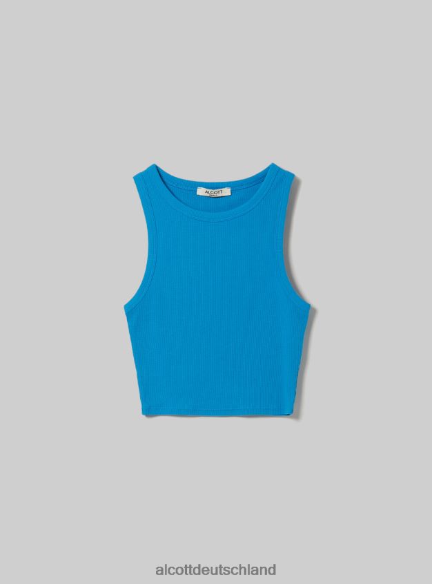 Kleidung de Alcott Frauen Kurzes Tanktop aus Baumwolle bk1 schwarz 88J68R406