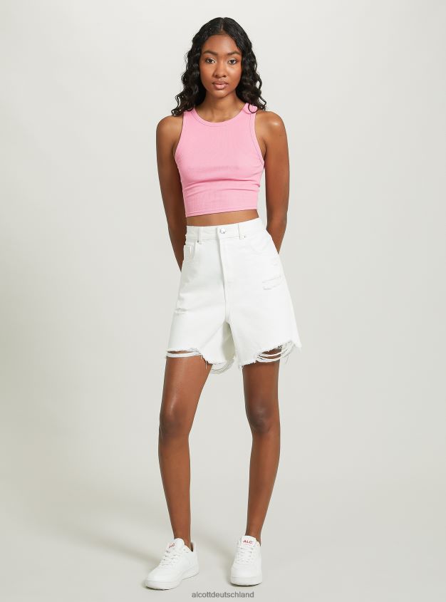 Kleidung de Alcott Frauen Kurzes Tanktop aus Baumwolle bk1 schwarz 88J68R504