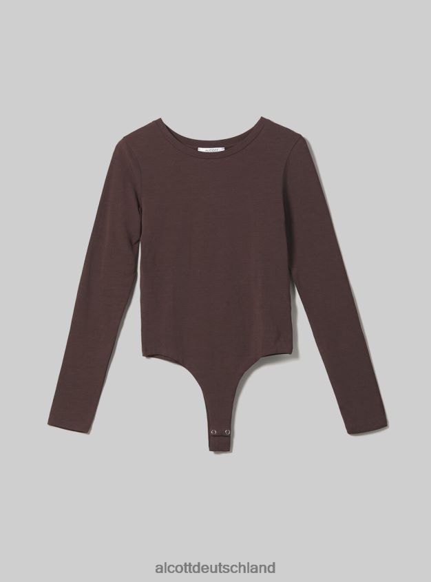 Kleidung de Alcott Frauen Langarm-Body bk1 schwarz 88J68R496