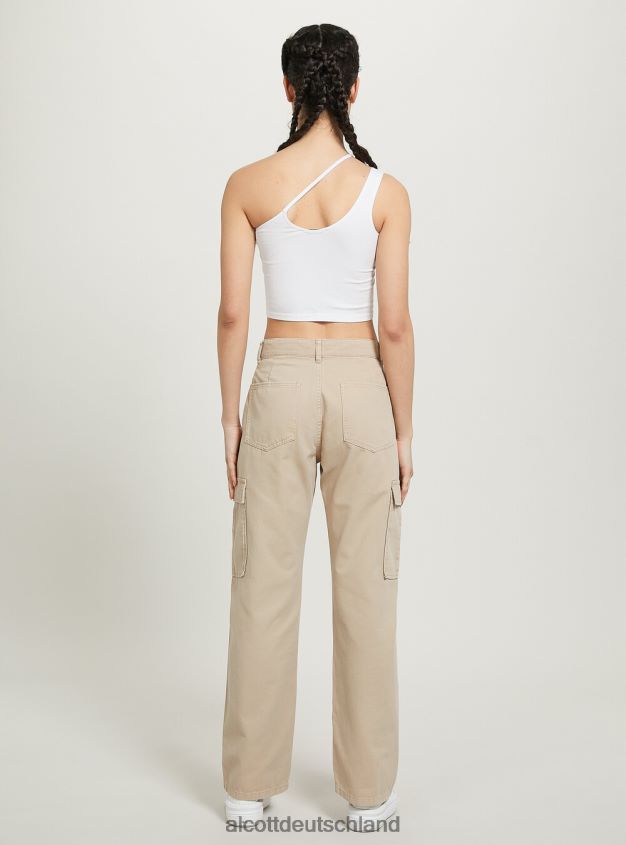 Kleidung de Alcott Frauen asymmetrisches, kurzes Oberteil bk1 schwarz 88J68R249