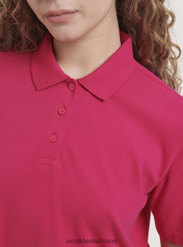 Kleidung de Alcott Frauen Crop-Fit-Poloshirt Weiß 88J68R450