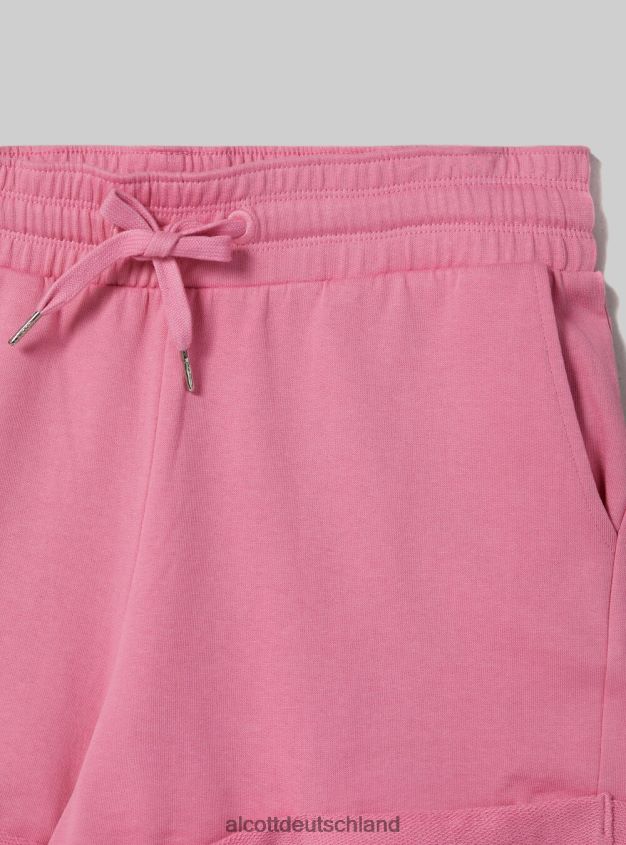 Kleidung de Alcott Frauen Baumwollshorts mit Rollverschluss und Kordelzug bk1 schwarz 88J68R137