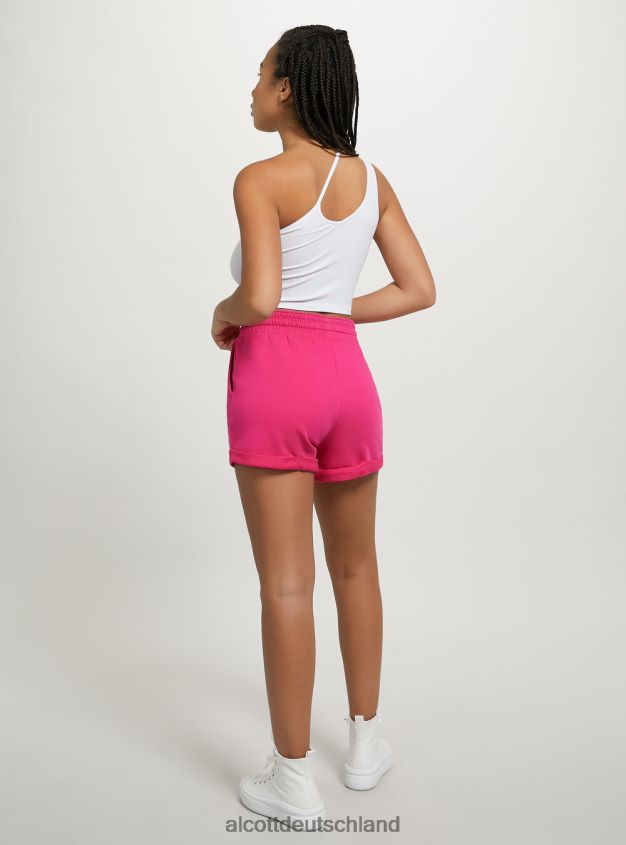 Kleidung de Alcott Frauen Baumwollshorts mit Rollverschluss und Kordelzug bk1 schwarz 88J68R230